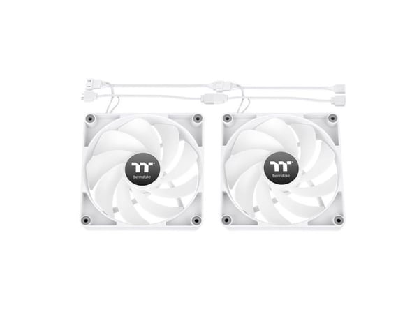 Thermaltake CT120 Reverse ARGB Sync - Kabinettvifte - 120 mm - hvit (en pakke 2)
