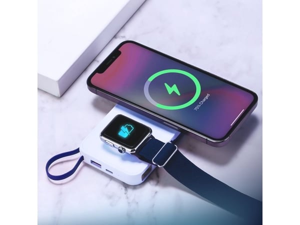 3MK PastelUp, 10000 mAh, Trådløs lading, 3,7 V, 22,5 W, Hvit