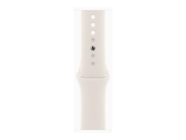 Apple Watch Series 10 (GPS + Cellular) - 46 mm - gull titan - smartklokke med sportsbånd - fluorelastomer - stjernelys - båndbredde: S/M - 64 GB - ...