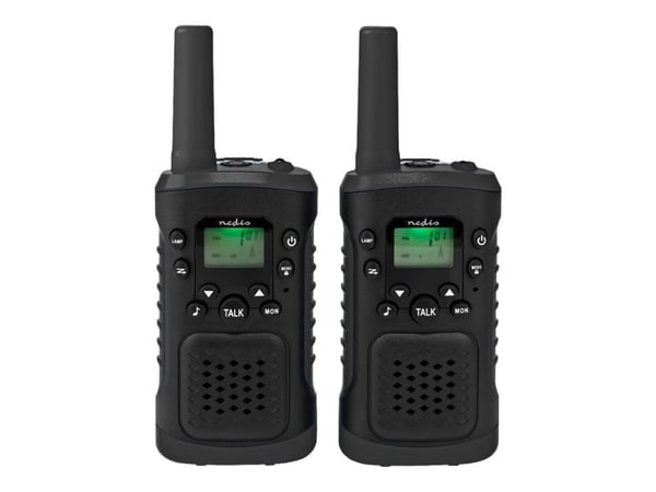 Nedis - Bærbar - toveis radio - PMR - 446 MHz - 8 kanalers - svart (en pakke 2)