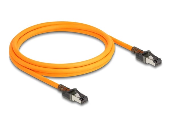 DeLOCK 80408, 2 m, Cat6a, S/FTP (S-STP), RJ-45, RJ-45, Oranssi