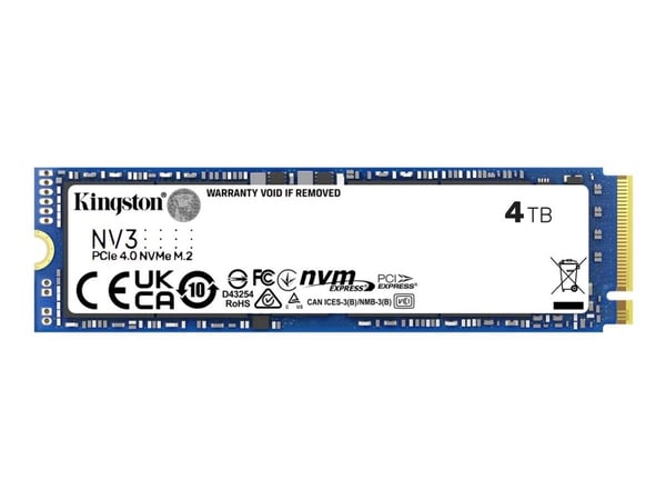 Kingston NV3 - SSD - 4 TB - inbyggd - M.2 2280 - PCIe 4.0 x4 (NVMe)