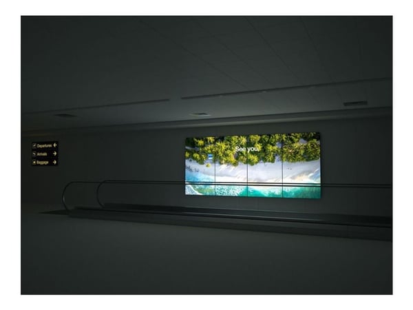 Multibrackets M Public Video Wall Mount Push HD - Monteringssett (veggmontering, saksearm, 8 låseknaster) - for flatpanel - jern - svart - skjermst...