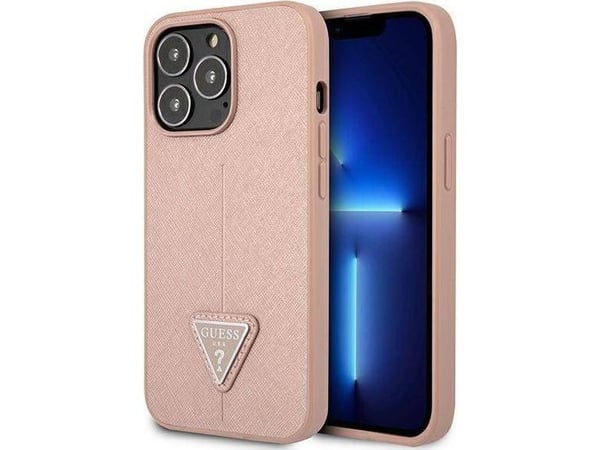 Deklas GUESS GUHCP13LPSATLP iPhone 13 PRO / 13 6.1" rosa HARDCASE Saffianotriangle-logo
