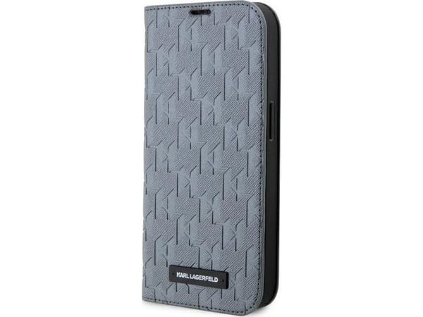 Karl Lagerfeld KLBKP14LSAKLHPG bokomslag til Apple iPhone 14Pro 6.1? sølv Saffiano Monogram