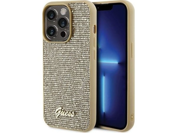 Apple iPhone 15 Pro Guess Case Disco Metal Script (GUHCP15LPMSDGSD) kultainen