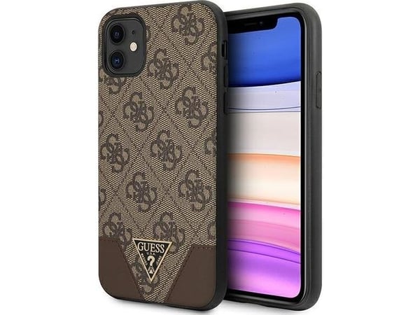 Apple iPhone 11 6.1 "Guess dėklas 4G Triangle Collection GUHCN61PU4GHBR rudos spalvos