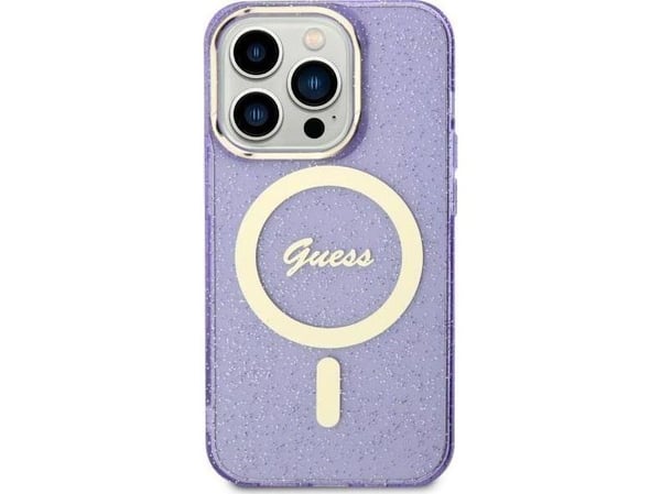 Apple iPhone 11 Guess-skal Glitter Gold MagSafe (GUHMN61HCMCGU) lila Apple iPhone 11 Guess-skal Glitter Gold MagSafe (GUHMN61HCMCGU) lila