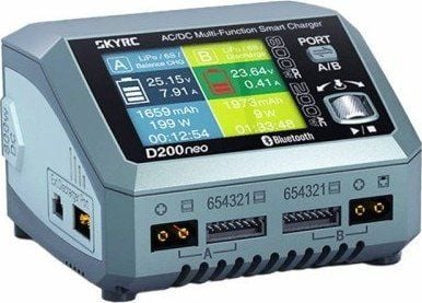 SkyRC D200 neo, Lithium Iron Phosphate (LiFePO4), Lithium Polymer (LiPo), Lithium-Ion (Li-Ion), Nikkel-kadmium...