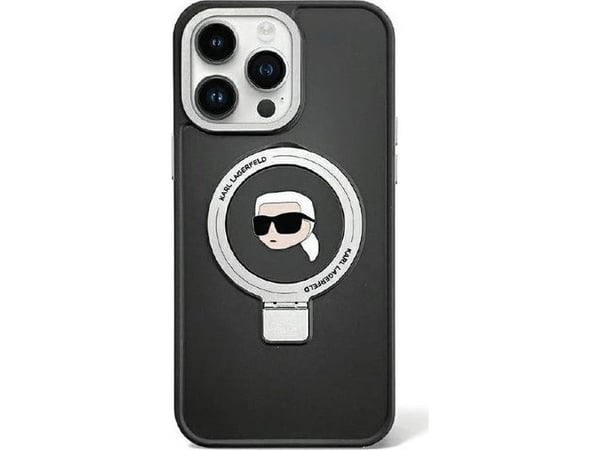 Apple iPhone 15 Plus Karl Lagerfeld ringstativ Karl Head MagSafe (KLHMP15MHMRSKHK) svart Apple iPhone 15 Plus Karl Lagerfeld ringstativ Karl Head MagSafe (KLHMP15MHMRSKHK) svart