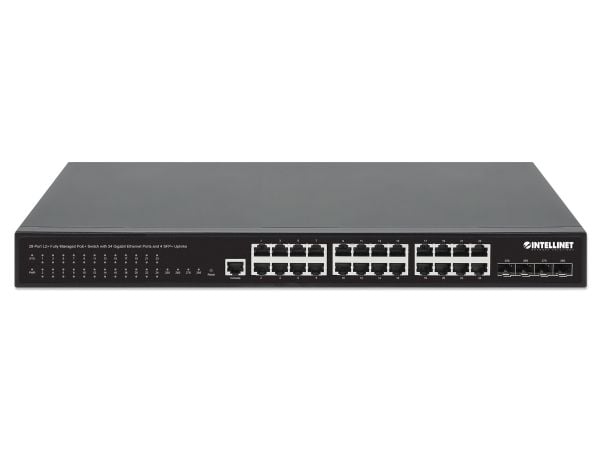 Intellinet 561846, Håndtert, L2+, Gigabit Ethernet (10/100/1000), Strøm over Ethernet (PoE), Rack-montering, 1U
