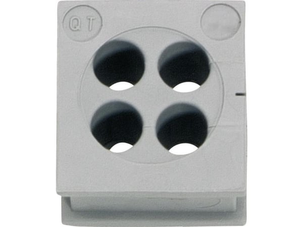 Icotek QT 4/4 Kabelgennemføring Klemme-diameter (max.) 4 mm Elastomeeri Grå 1 stk