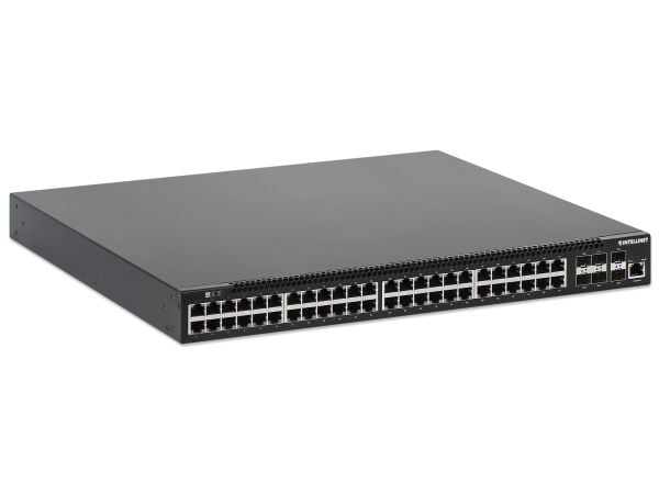 Intellinet 562041, Håndtert, L3, Gigabit Ethernet (10/100/1000), Full tosidig, Strøm over Ethernet (PoE), Rack-montering