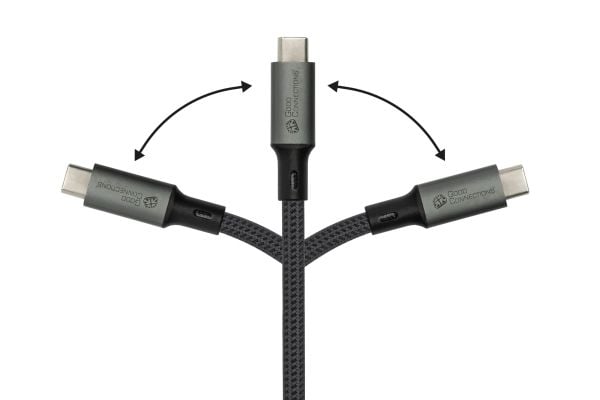 Gode tilkoblinger USB 4.0 Gen. 2x2-kabel 20GBit/s 100W 8Ka30Hz USB-C-plugg på - Med den høykvalitets og USB-IF-sertifiserte USB 4.0 Gen. 2x2-kabele...