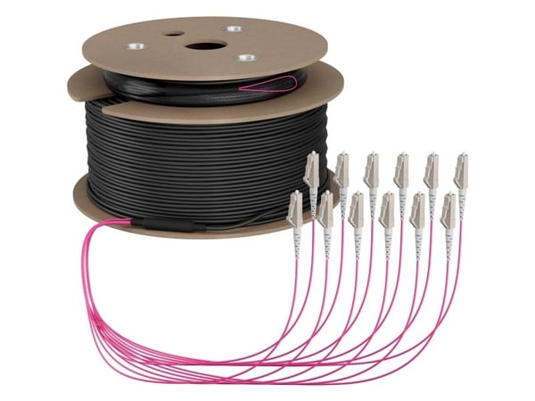 EFB Elektronik O8342S100OM4, 100 m, U-DQ(ZN) BH, OM4, 12x LC, 12x LC