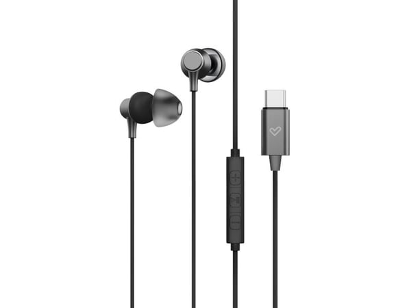 Energy Sistem Metallized Type C, Koblet med ledninger (ikke trådløs), Samtaler/musikk, 20 - 20000 Hz, 14 g, Hodesett, Svart, Grå