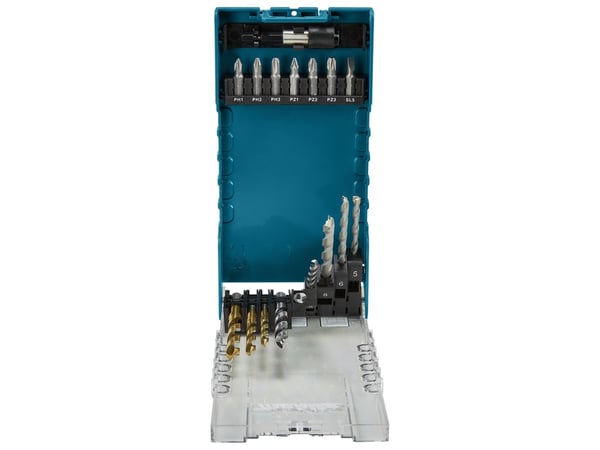 Bor- og spiralbitsett Makita D-74887; 17 stk.