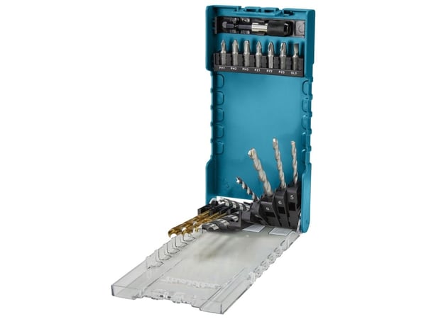 Bor- og spiralbitsett Makita D-74887; 17 stk.