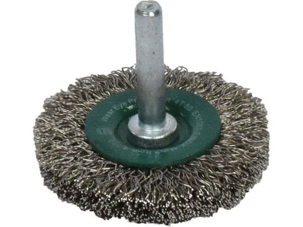Abraboro skivebørste 50 mm ABRABORO - bølget tråd, tapp, INOX