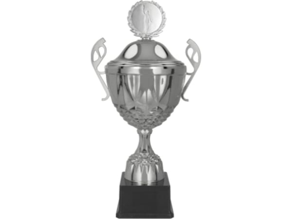 Victoria Sport pokal i metall sølv med lokk MUFAS