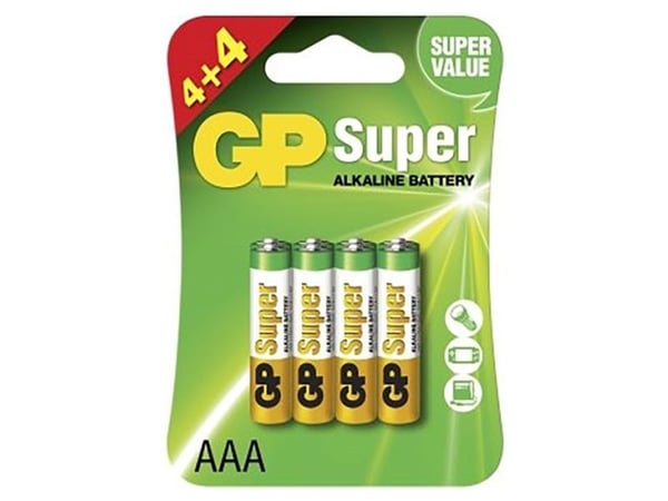 GP LR03/AAA-batterier 8 st