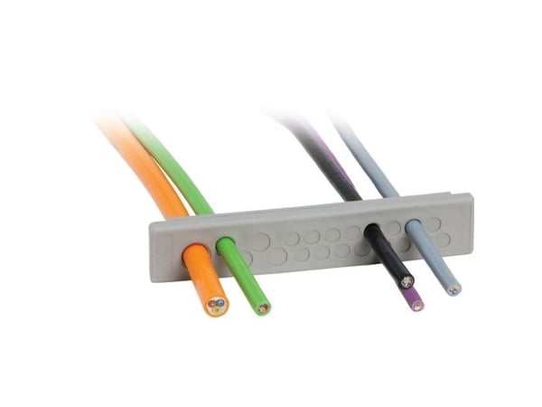 Icotek KEL-DP-E 86/13 Kabelgennemføringsplade Klemme-diameter (max.) 8.3 mm Elastomeeri Grå 1 stk