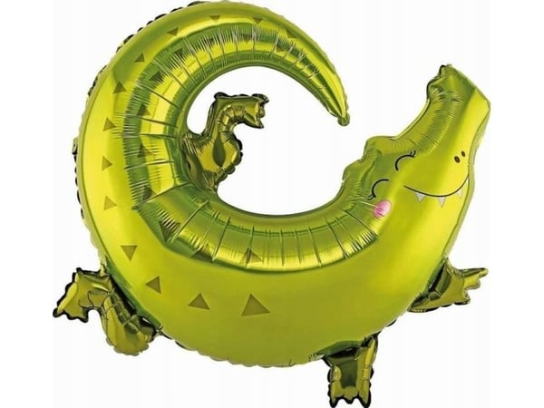 Party Deco folieballong krokodil, 80x71 cm