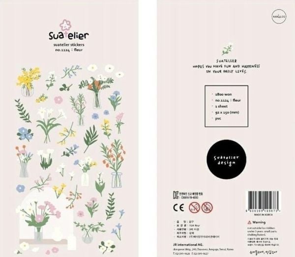 Appree dekorasjonsklistremerker Ville blomster