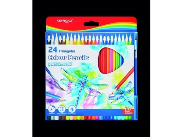 PBS Connect färgpennor KEYROAD triangulära 3 mm 24 färger