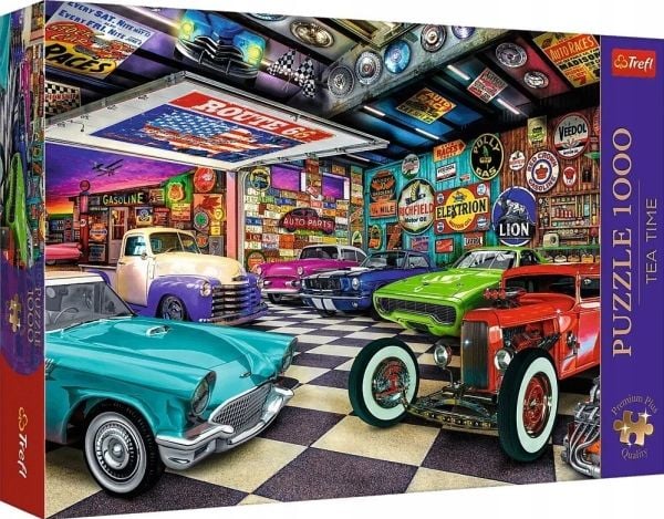 Palapeli 1000 palaa Premium Plus Autokeräilijän autotalli