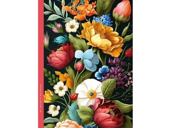Fresh dekorativ notatbok 143x200/48K ruter TW Flora FRESH