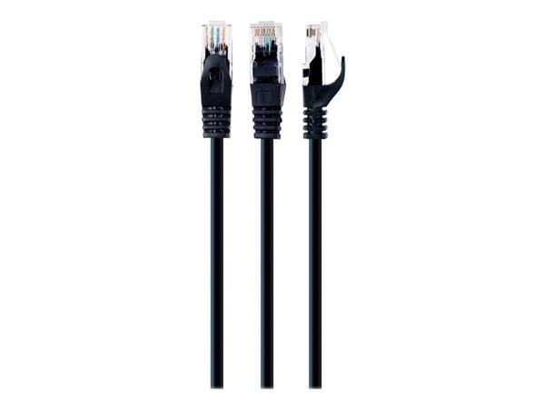 Cablexpert - Liitäntäkaapeli - RJ-45 (uros) - RJ-45 (uros) - 1 m - UTP - CAT 6 - säikeistetty, muotoiltu - musta