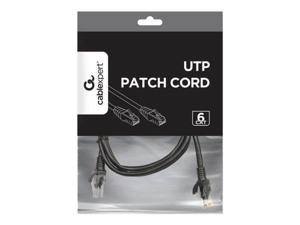Cablexpert - Liitäntäkaapeli - RJ-45 (uros) - RJ-45 (uros) - 1 m - UTP - CAT 6 - säikeistetty, muotoiltu - musta