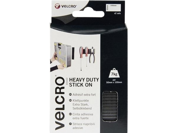 Velcro VEL-EC60239, Musta, 50 mm, 100 mm, 2 kpl