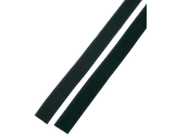 Basetech STD-LH25/1M Burrebånd til fastlimning Burrebånd statisk loop del (L x B) 1000 mm x 25 mm Sort 1 Paar