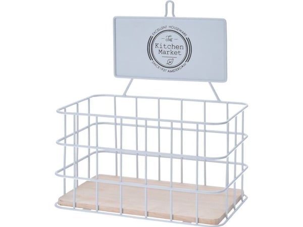 H&amp;S Decoration KITCHEN WALL HANGING PÖYTÄ valkoinen metallia