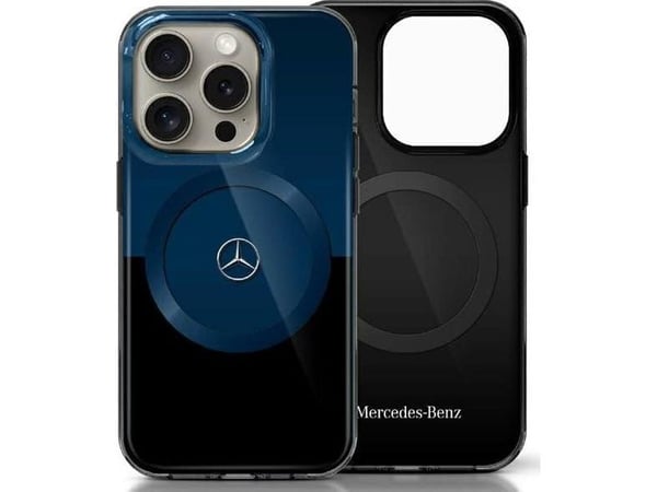 Mercedes MEHMP16X23HBIKV iPhone 16 Pro Max 6.9" musta sininen/musta sininen kovakotelo MB Double Layer BiColor MagSafe