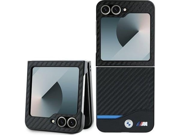 BMW BMW BMHCZF622NBCK Z Flip6 F741 svart/svart hardcase Carbon Blue Line