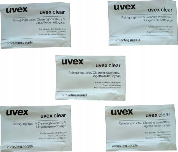 Uvex brille-renseservietter - Silikonefri til alle glas, pakket enkeltvis, æske med 100stk