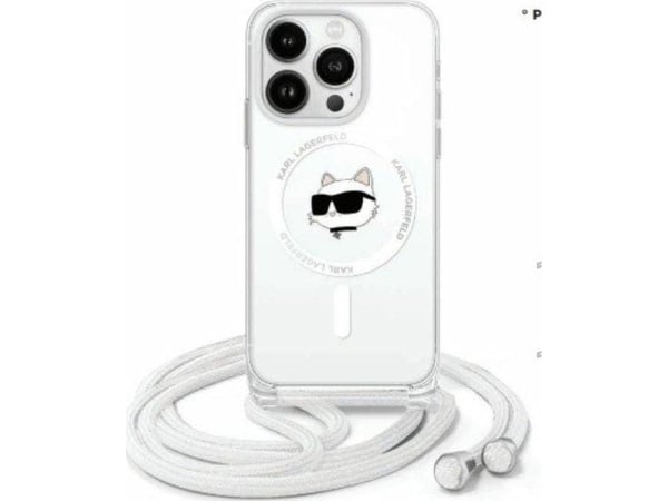 Karl Lagerfeld IML Choupette Head & Cord MagSafe-skal till iPhone 16 Pro - Klar
