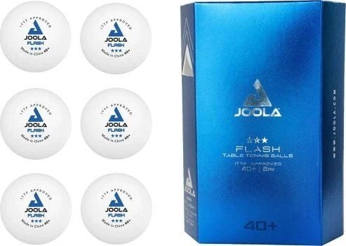 JOOLA Flash 40+ bordtennisbollar set 6 st. vita