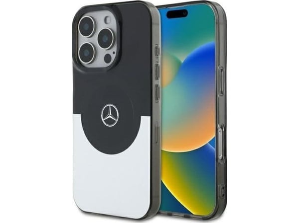 Mercedes dubbellager BiColor MagSafe-skal för iPhone 16 Pro Max - silver