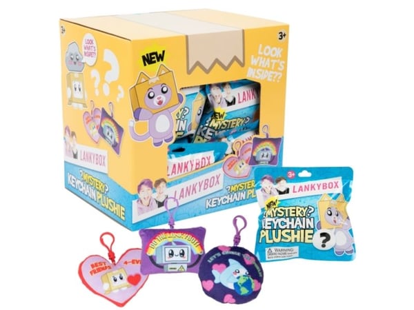 LANKYBOX MYSTERY CLIP ON PLUSH ASS CDU - assorted