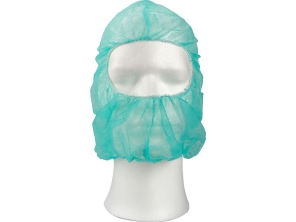 Balaclava, ABENA, Yksi koko, vihreä, PP, ei-steriili - (10 kpl)