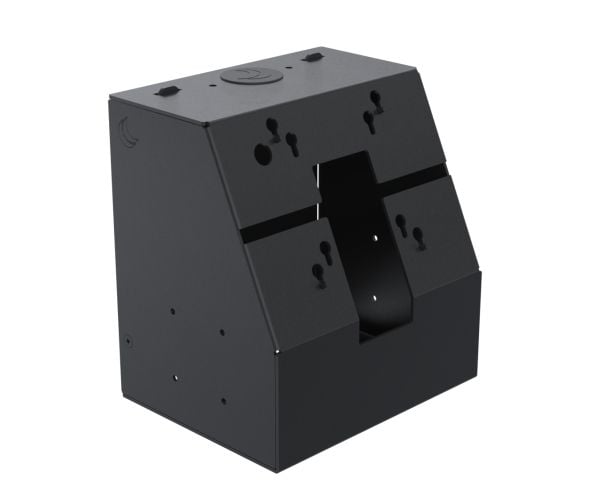 SpacePole - Monteringskomponent (toppmodul) - for LCD-skjerm - metall - svart - skjermstørrelse: 10"-32" - kiosk