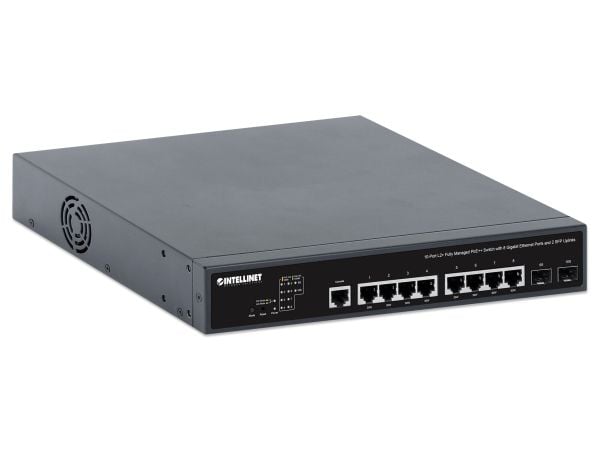 Intellinet 562003, Håndtert, L2+/L3, Gigabit Ethernet (10/100/1000), Strøm over Ethernet (PoE), Rack-montering, 1U