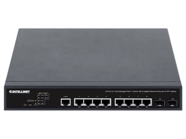 Intellinet 562003, Håndtert, L2+/L3, Gigabit Ethernet (10/100/1000), Strøm over Ethernet (PoE), Rack-montering, 1U