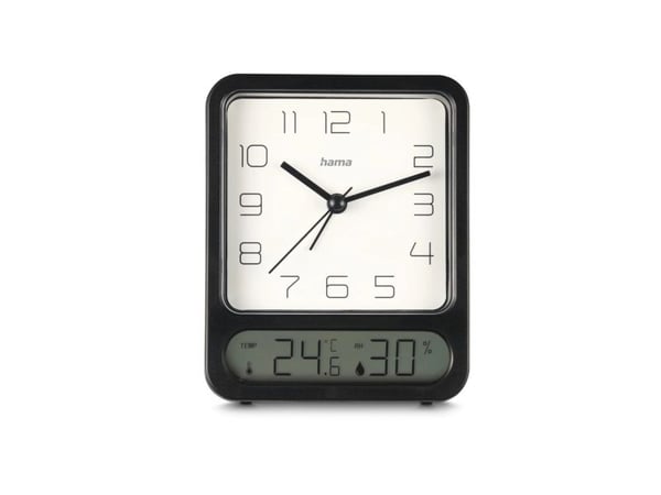 Hama Pag, Digital vekkerklokke, Rektangel, Svart, Innendørs, 12 timers, -10 - 50 °C