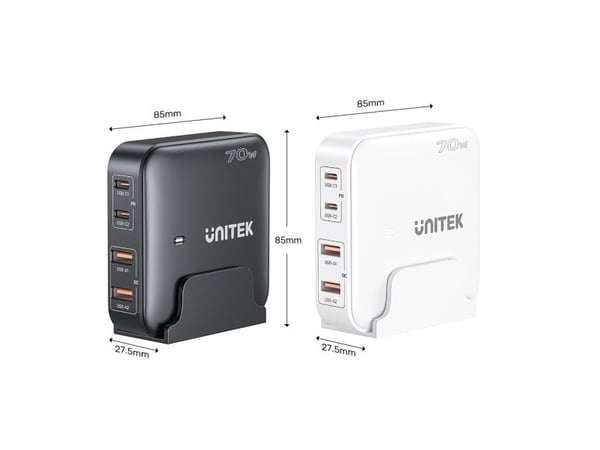 Unitek P1228A 2x USB-A 2x USB-C 5 A laturi (P1228ABK01-EU)
