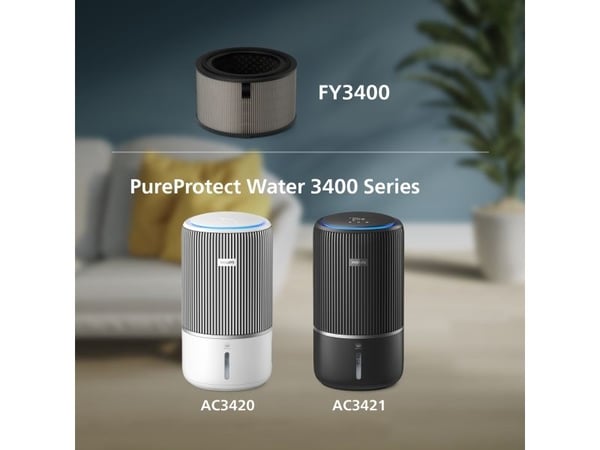 Philips PureProtect Water 3400 Series, Ilmanpuhdistimen suodatin, HEPA, 99,97%, Laatikko